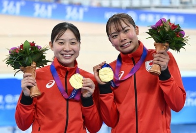 日本勢が連日の金メダル独占 アジア大会・自転車トラック