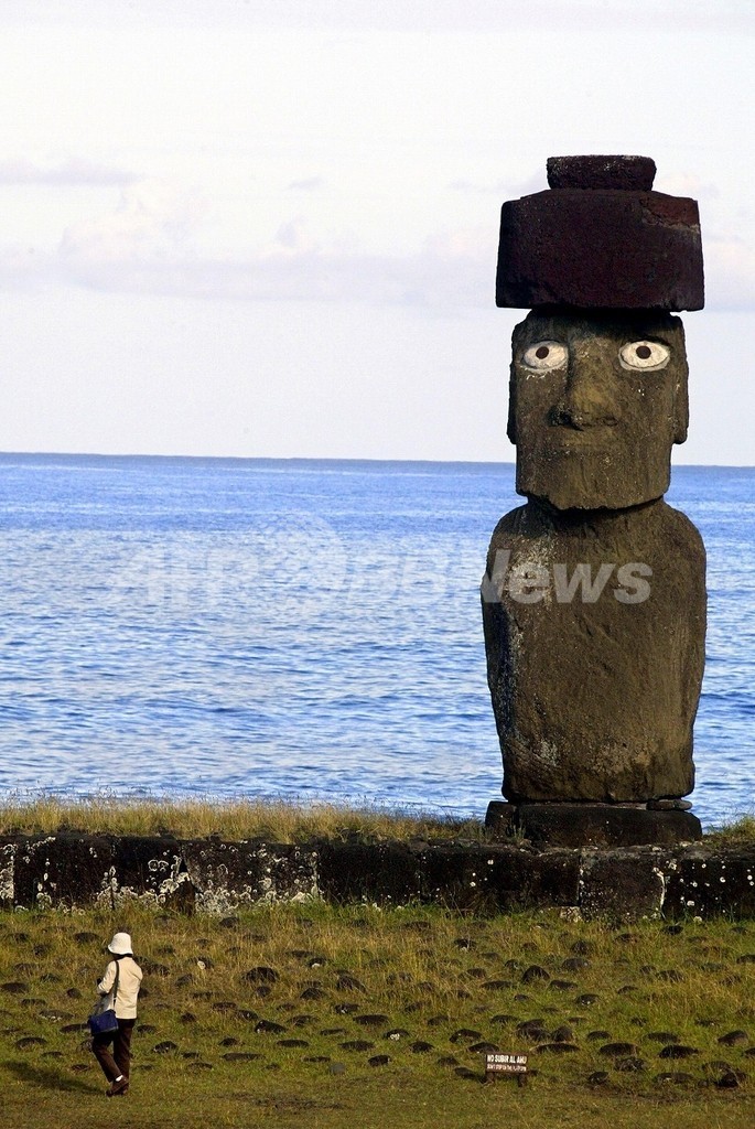 イースター島のモアイ像 赤い帽子 の謎を解明 英大学 写真1枚 国際ニュース Afpbb News