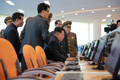 平壌にある科学技術の総合施設を視察する金正恩朝鮮労働党委員長。朝鮮中央通信配信（2015年10月29日配信、撮影日不明）。(c)AFP PHOTO / KCNA VIA KNS