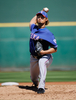 12MLBオープン戦、テキサス・レンジャーズ（Texas Rangers）対クリーブランド・インディアンス（Cleveland Indians）。先発登板するレンジャーズのダルビッシュ有（Yu Darvish、2012年3月13日撮影）。(c)AFP/Getty Images/Kevork Djansezian