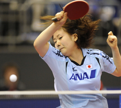 福原 ストレート勝ちで2回戦へ、世界卓球