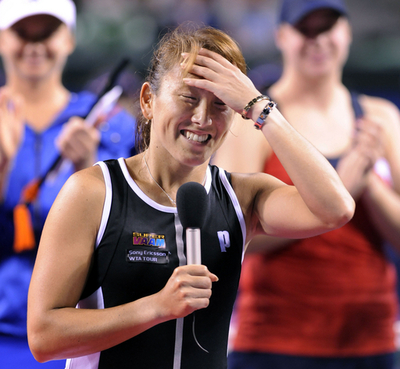 杉山、現役最後の試合は準優勝 東レ・パンパシフィック・オープン