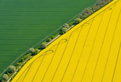 幾何学模様のような地上、ドイツ