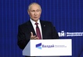 ロシアのモスクワ州で開かれたバルダイ会議で演説したウラジーミル・プーチン大統領（2022年10月27日撮影）。(c)Sergei KARPUKHIN / SPUTNIK / AFP