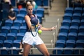 女子テニス、東レ・パンパシフィック・オープン、シングルス2回戦。リターンを打つカロリーナ・プリスコバ（2022年9月22日撮影）。(c)Yuichi YAMAZAKI / AFP