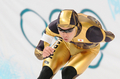 2010年%%バンクーバー冬季五輪%%スピードスケート男子5000メートル。6分43秒82で27位に終わった日本の出島茂幸（%%Shigeyuki Dejima%%）。（2010年2月13日撮影）(c)AFP/TOSHIFUMI KITAMURA