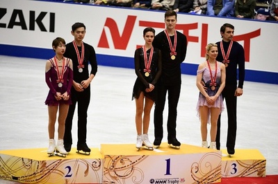 ペアでロシア組、アイスダンスは米カップルが優勝 NHK杯