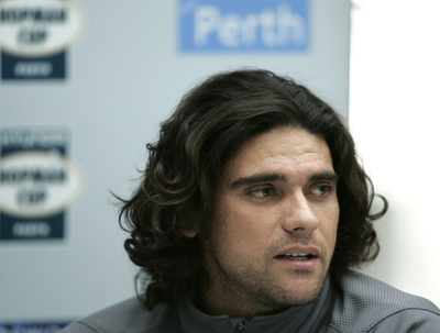 ＜テニス 第19回ホップマンカップ＞フィリポーシス けがの状況について記者会見を行う - オーストラリア