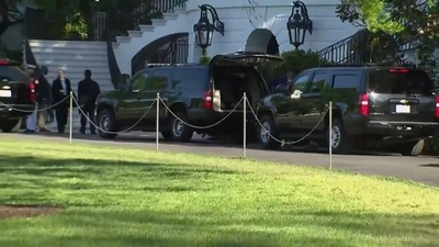 訪米中の安倍首相、ワシントン郊外でトランプ大統領とゴルフ