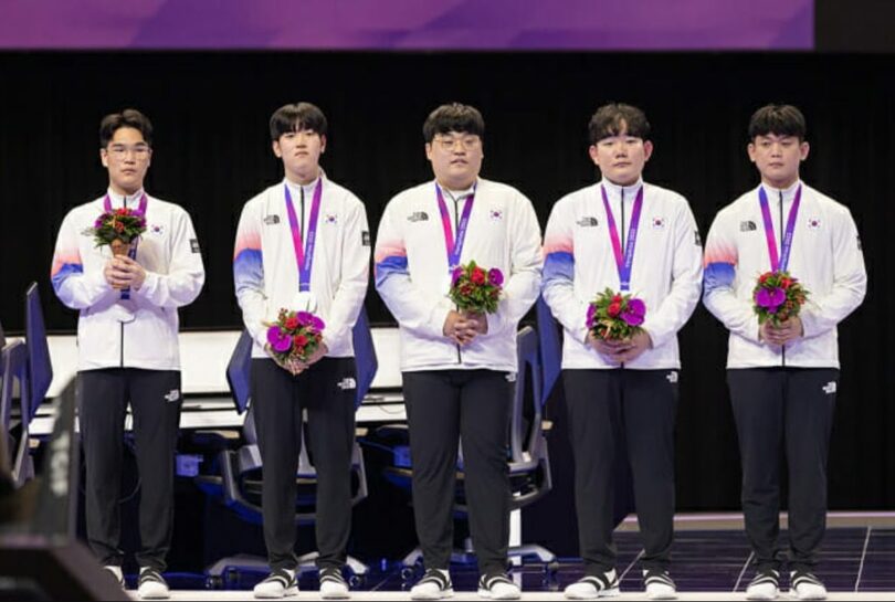 杭州アジア大会バトルグラウンド・モバイルの韓国代表チームが銀メダルを受賞した(c)KOREA WAVE