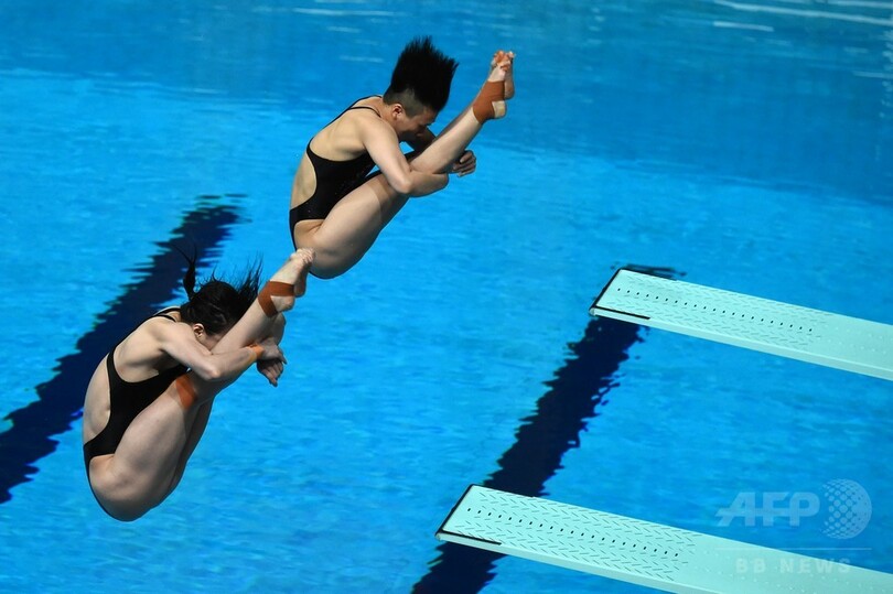 中国ペアが女子3m板飛び込み8連覇、第16回世界水泳