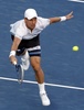 ドバイ・テニス選手権（Dubai Duty Free Tennis Championships 2014）、男子シングルス準決勝。リターンを打つトマス・ベルディハ（Tomas Berdych、2014年2月28日撮影）。(c)AFP/KARIM SAHIB