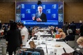 ベルギー・ブリュッセルで開かれた北大西洋条約機構（NATO）首脳会議前に記者会見するNATOのイエンス・ストルテンベルグ事務総長（2021年6月14日撮影）。(c)Jonas Roosens / POOL / AFP