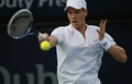 ドバイ・テニス選手権（Dubai Duty Free Tennis Championships 2014）、男子シングルス準決勝。リターンを打つトマス・ベルディハ（Tomas Berdych、2014年2月28日撮影）。(c)AFP/KARIM SAHIB