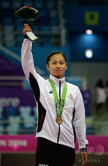 アジア大会　銅メダル 女子トランポリンで岸が銅メダル、アジア大会 写真5枚 国際ニュース