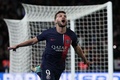 23-24フランス・リーグ1第13節、パリ・サンジェルマン対ASモナコ。先制点を決めて喜ぶパリ・サンジェルマンのゴンサロ・ラモス（2023年11月24日撮影）。(c)FRANCK FIFE / AFP