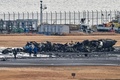 日本航空（JAL）の旅客機と衝突した海上保安庁の航空機。東京国際（羽田）空港で（2024年1月3日撮影）。(c)Richard A. Brooks / AFP