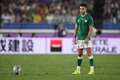 ラグビーW杯日本大会・プールA、アイルランド対スコットランド。コンバージョンキックを狙うアイルランドのコナー・マレー（2019年9月22日撮影）。(c)CHARLY TRIBALLEAU / AFP