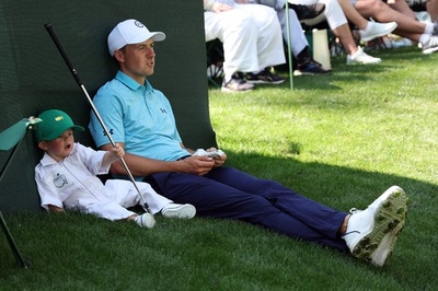 マスターズ、パー3コンテスト開催 選手は家族とリラックスムード