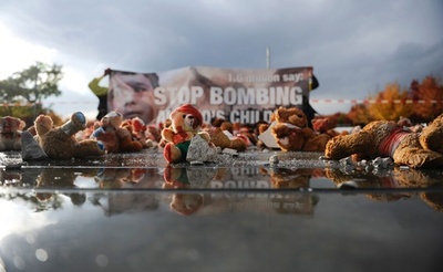 アレッポで露製クラスター爆弾の証拠、2週間で空爆110か所超