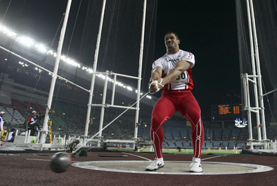 室伏 男子ハンマー投げで6位に終わる