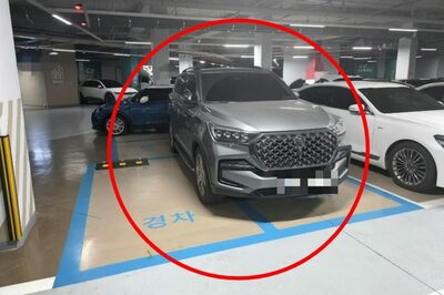 またもや現れた「3枠またぎ」の迷惑駐車…韓国・繰り返される地下駐車場SUV問題