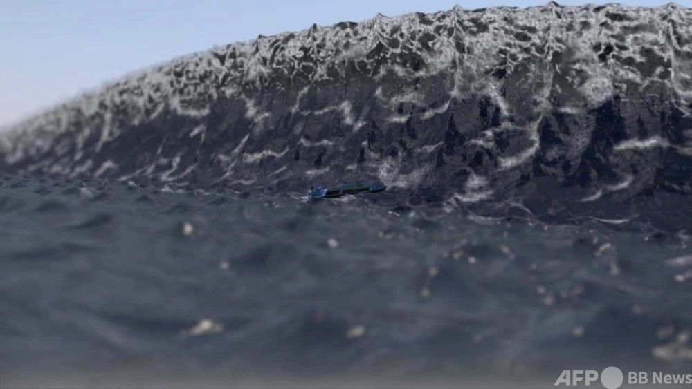 字幕：ビデオグラフィック「津波のメカニズム」