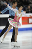 フィギュアスケート09欧州選手権（%%ISU European Figure Skating Championships 2009%%）ペア・フリースケーティング（FS）で2位につけ、総合2位に入ったロシアの川口悠子（%%Yuko Kawaguchi%%、右）とアレクサンドル・スミルノフ（%%Alexander Smirnov%%）。（2009年1月21日撮影）(c)AFP/OLIVIER MORIN
