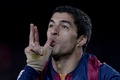 14-15スペイン1部リーグ第28節、FCバルセロナ対レアル・マドリード。チーム2得点目を挙げて歓喜するFCバルセロナのルイス・スアレス（2015年3月22日撮影）。(c)AFP/JOSEP LAGO