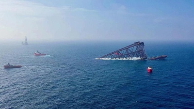 アジア一の大水深ジャケット「海基1号」、設置に成功