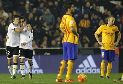 首位バルサ、アウェーでバレンシアと引き分ける