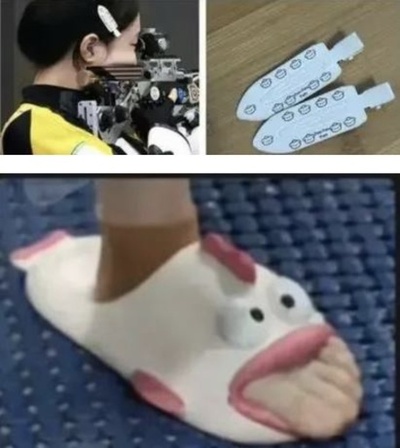 中国 五輪選手全紅嬋の丑魚スリッパなどの用品販売が急増