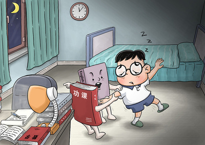 中国の一部青少年 宿題などで睡眠不足