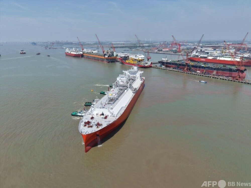 中国の独自設計・建造による最大LNG輸送船 江蘇省南通市で引き渡し