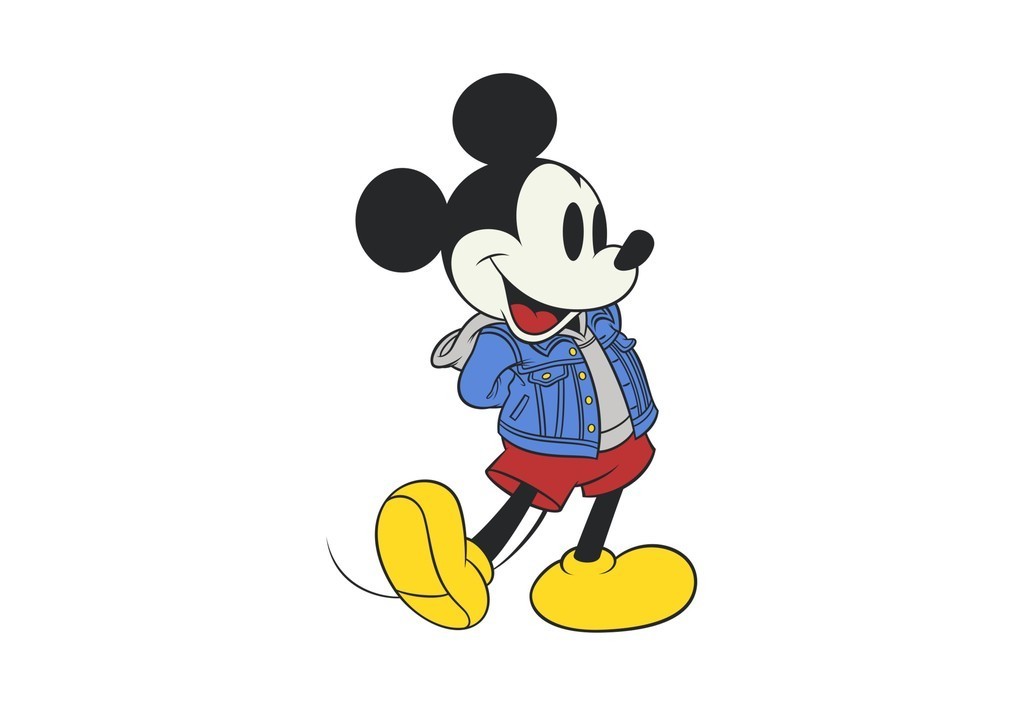 デニムジャケットを着たミッキーマウス、「ギャップ」ディズニーコラボ