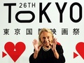 第26回東京国際映画祭（Tokyo International Film Festival）のオープニングイベントに登場したイタリア人女優エレナ・コッタ（Elena Cotta、2013年10月17日撮影）。(c)AFP/TOSHIFUMI KITAMURA
