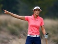 女子ゴルフ、CMEグループ・ツアー選手権（CME Group Tour Championship 2014）3日目。6番でティーショットを打ったミッシェル・ウィ（Michelle Wie、2014年11月22日撮影）。(c)AFP/Getty Images/Sam Greenwood