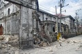 フィリピン・セブ（Cebu）市で、地震で損壊した教会（2013年10月15日撮影）。(c)AFP/Chester Baldicanto
