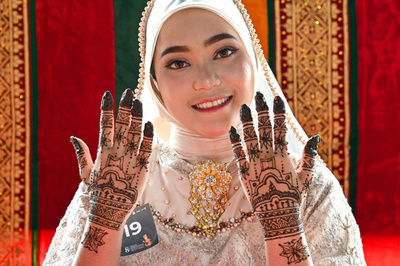 【今日の1枚】花嫁の装いは手から インドネシア