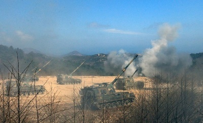 韓国軍、北との国境付近で大規模演習 海からの挑発想定