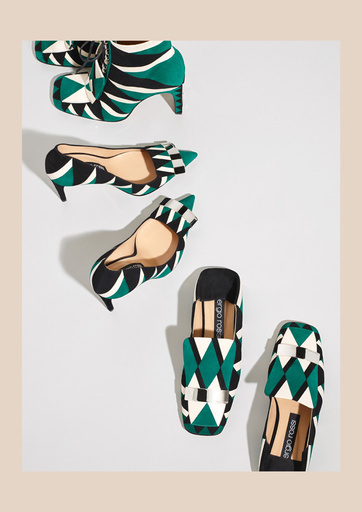 構築的なジオメトリック柄に注目、「セルジオ ロッシ」2017秋冬コレクション