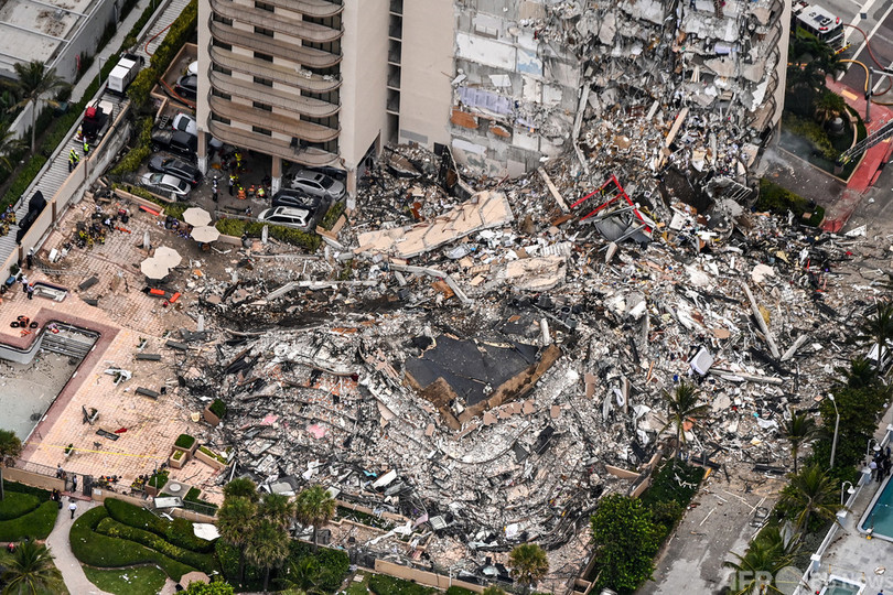 フロリダ集合住宅崩落 死者4人、不明159人に