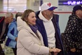 北朝鮮・平壌の国際空港に到着したロシア人団体旅行客（2024年2月9日撮影）。(c)KIM Won Jin / AFP