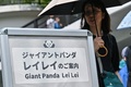 ジャイアントパンダの「リーリー」と「シンシン」の最終観覧日に東京の上野動物園を訪れた女性（2024年9月28日撮影）。(c)Richard A. Brooks / AFP