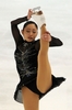台湾・台北（Taipei）で20日、フィギュアスケート四大陸選手権（ISU Four Continents Figure Skating Championships 2011）の女子シングル・フリースケーティング（FS）が行われ、SP1位の安藤美姫（Miki Ando、写真）が合計201.34点で優勝した。2位は浅田真央（Mao Asada）、3位は米国の長洲未来（Mirai Nagasu）、鈴木明子（Akiko Suzuki）は7位だった（2011年2月20日撮影）。(c)AFP/Sam YEH