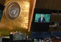 米ニューヨークの国連本部で開かれた国連総会で一般討論演説を行うロシアのセルゲイ・ラブロフ外相（2018年9月28日撮影）。(c)Angela Weiss / AFP
