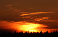スロバキア・タトラ（Tatra）山脈そばで撮影された夕焼け（2010年4月3日撮影）。(c)AFP/JOE KLAMAR