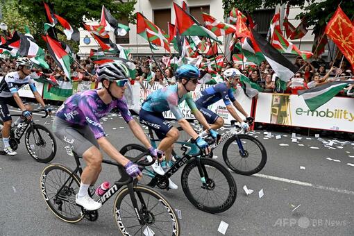 親パレスチナ派抗議でステージ短縮 ブエルタ・ア・エスパーニャ 写真7