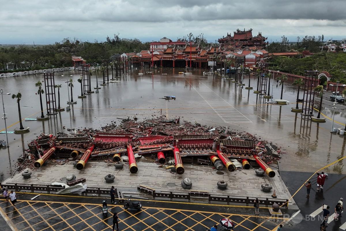台風4号が台湾上陸 2人死亡、数百人がけが 写真5枚 国際ニュース