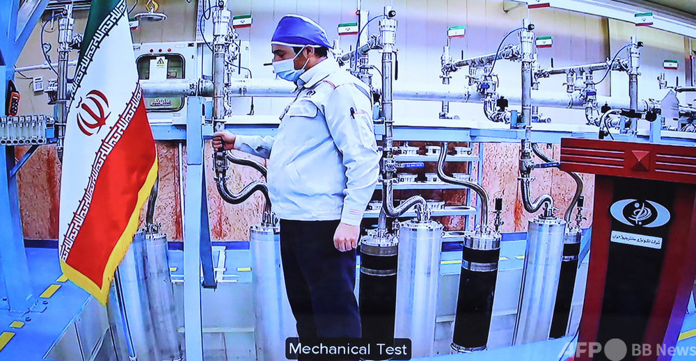 イラン、60％濃縮ウラン「1時間に9g製造」 原子力庁発表